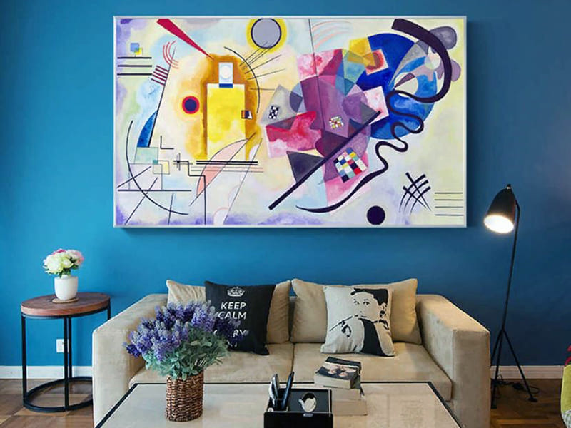 Сучасне мистецтво на картині в інтер'єрі
