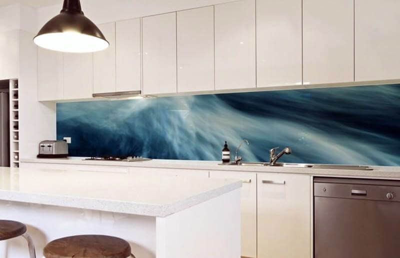 Скляний фартух для кухні з 3Д принтом