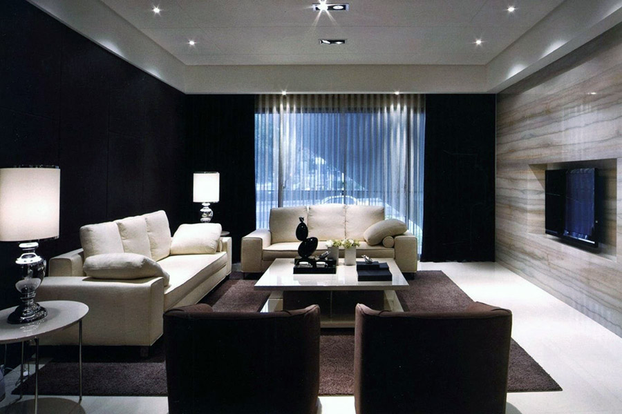 Темні кольори при оформленні вітальні