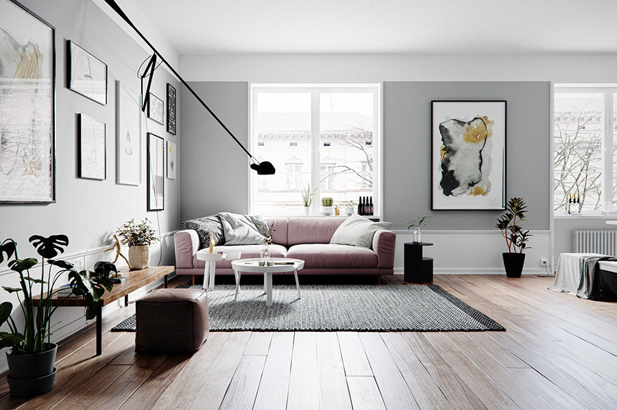 Варіант оформлення вітальні у скандинавському стилі