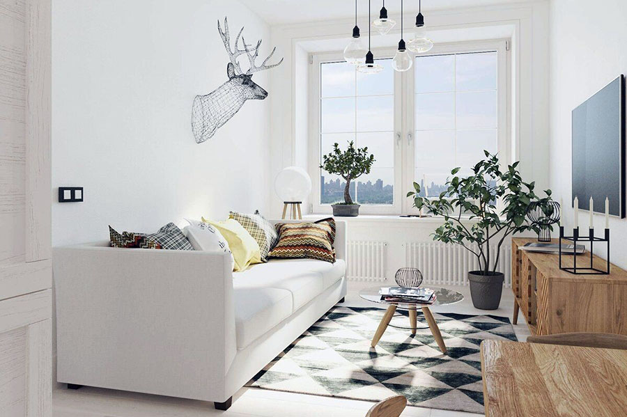 Як прикрасити вітальню у скандинавському стилі
