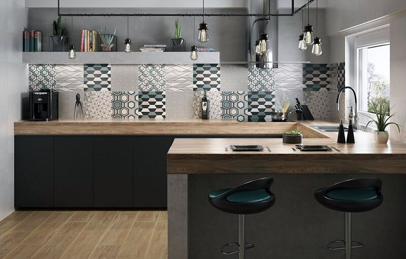 Кухонний фартух з середньої плитки