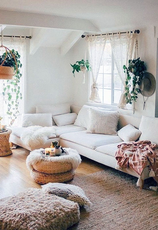 Приклад декору з рослин для вітальні