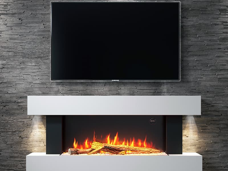 Електрокамін в стилі хай-тек