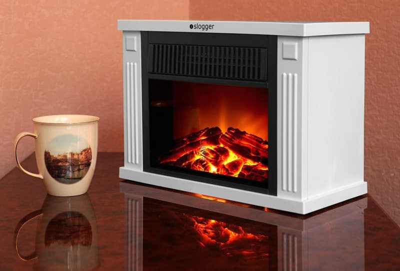 Настольный электрокамин в дизайне интерьера