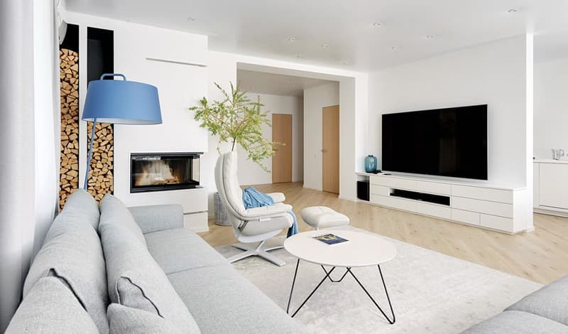 Оформлення інтер'єру вітальні в стилі мінімалізм