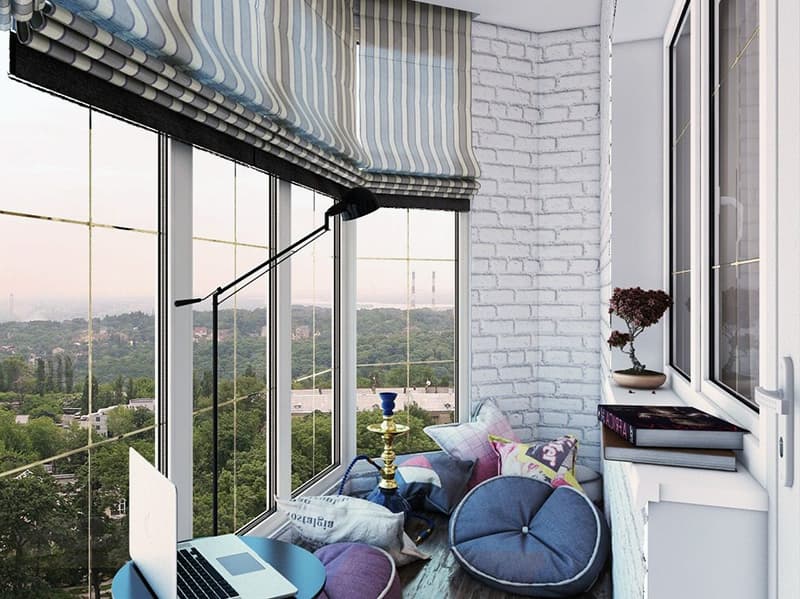 Як оформити дизайн великого балкона