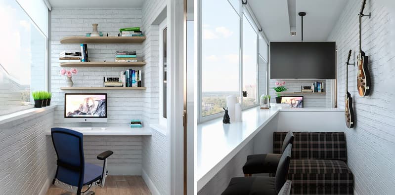 Як оформити робочий кабінет на балконі