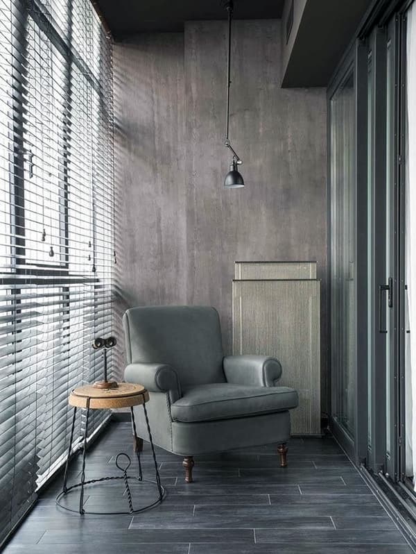 Мінімалізм дизайну лоджії