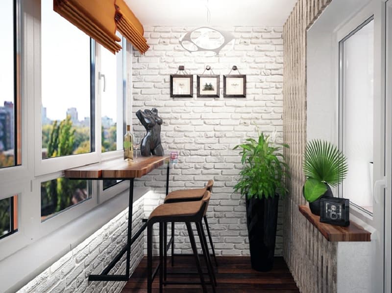 Оформлення інтер'єру лоджії в стилі лофт