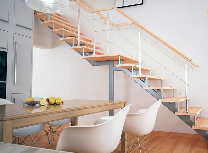 Прямі маршові сходи з майданчиком