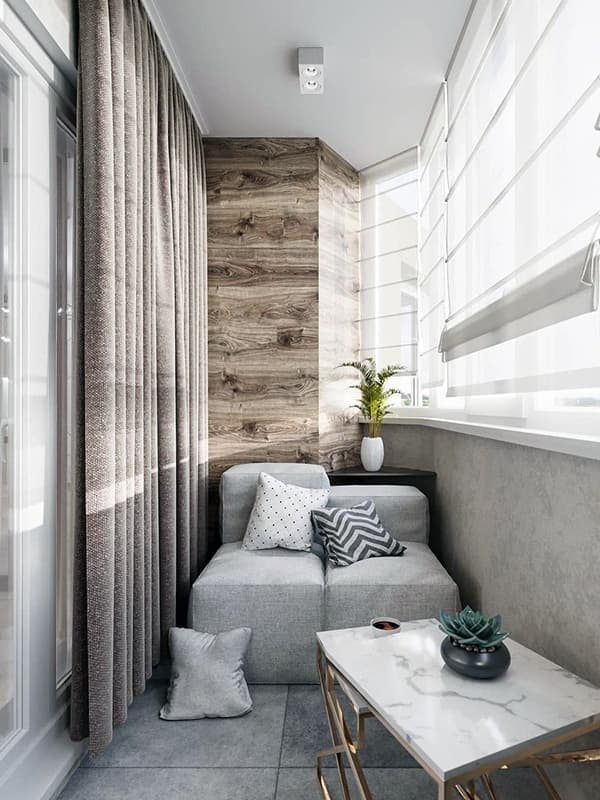 Зона для відпочинку на балконі