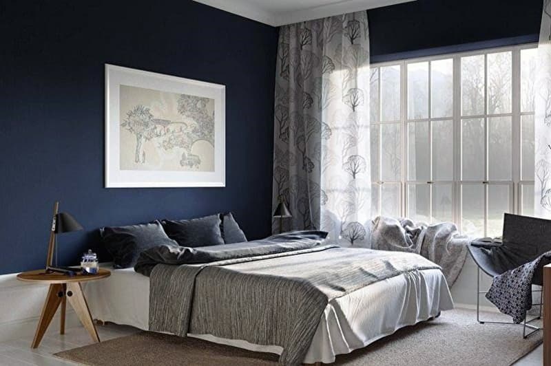 Фарбування стін у спальній кімнаті латексними фарбами