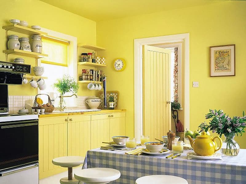 Приклад фарбування стін на кухні