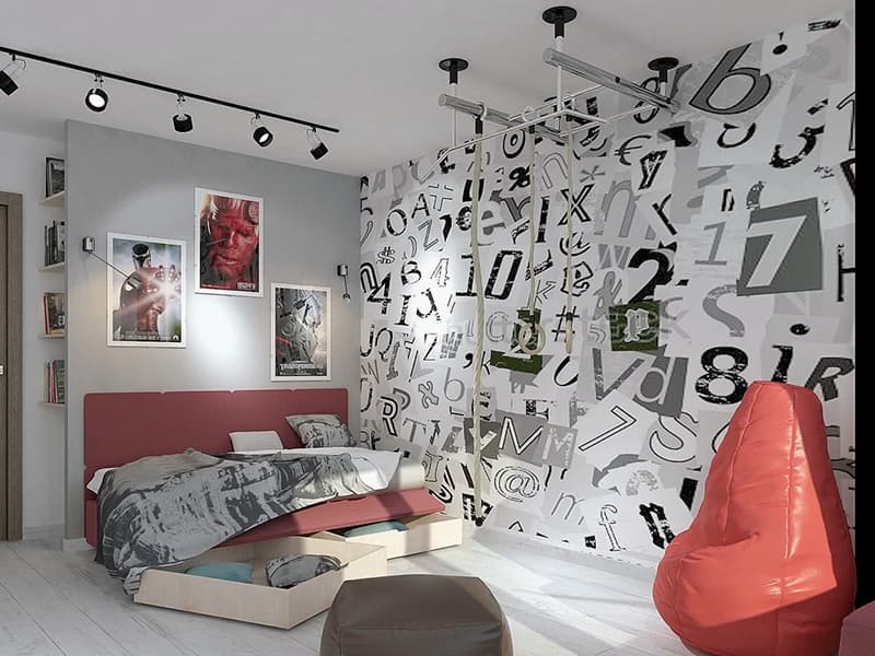 Место для отдыха в комнате подростка