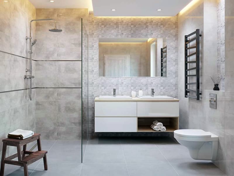 Ванна кімната з керамічною плиткою