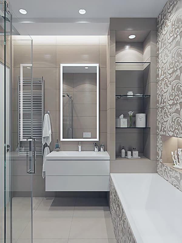 Ванна кімната в бежевих тонах