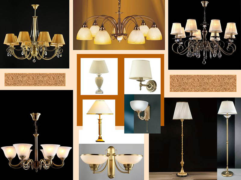 Лампи для приміщень в класичному стилі