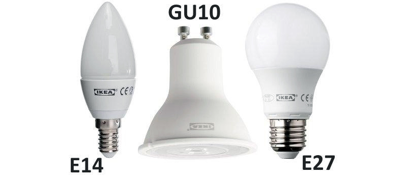 Види цоколів у ламп