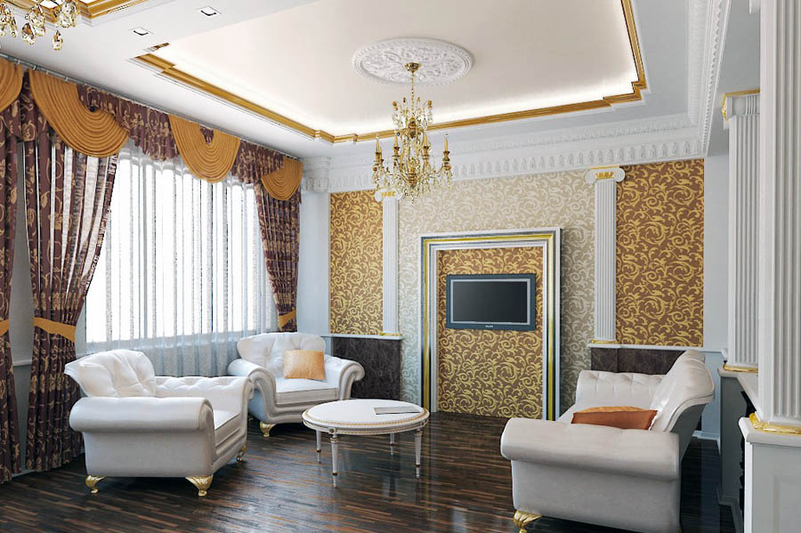 Гарний дизайн кімнати в класичному стилі