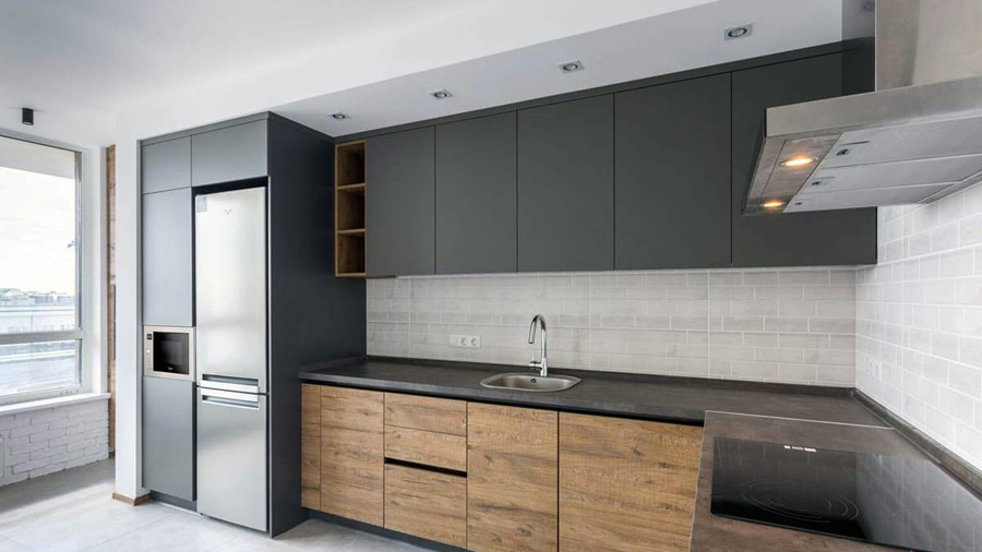 Мінімалістичний інтер'єр на кухні