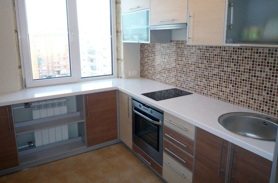 Переобладнання підвіконня на кутовій кухні