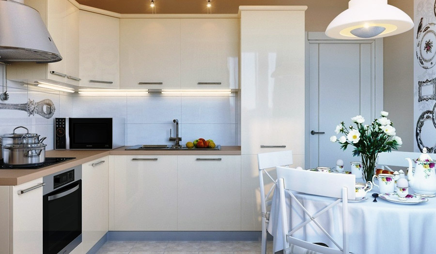 Приклад компактної кутової кухні