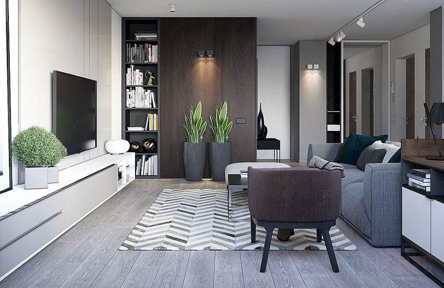 Современный дизайн в комнате