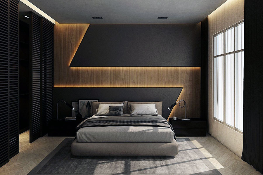 Стильная жилая комната для парня