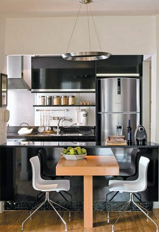 Дизайн кухні в хрущовці в стилі hi-tech