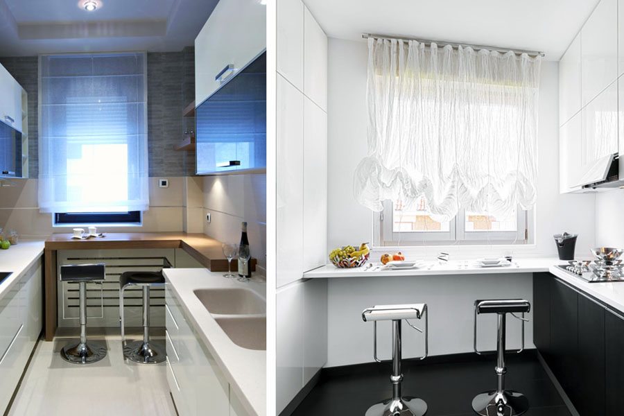 Використання підвіконня на маленькій кухні