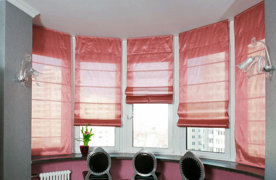 Красивые жалюзи из ткани для дома