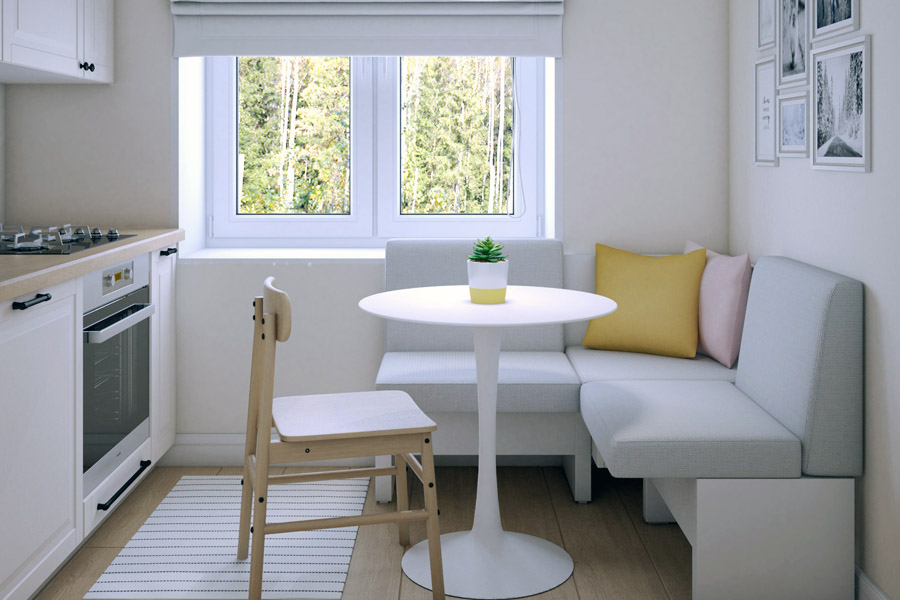 Обідня зона на кухні у хрущовці