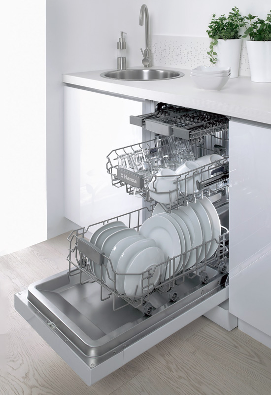 Организация внутреннего пространства посудомоечной машины