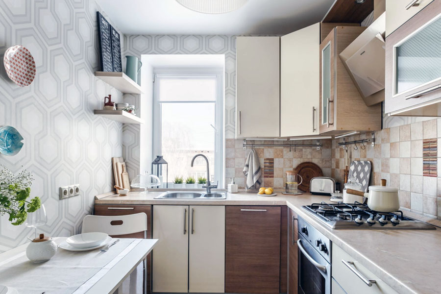 Оздоблення кухні невеликої площі в квартирі