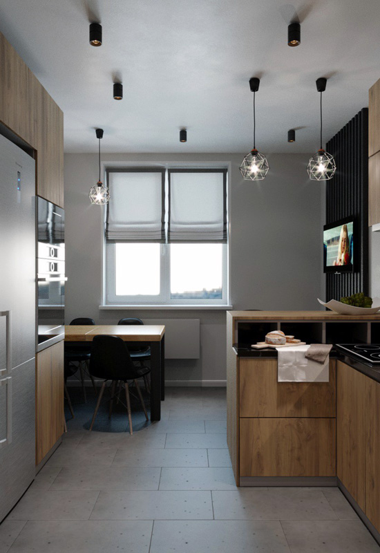 Приклад обідньої зони на кухні у хрущовці