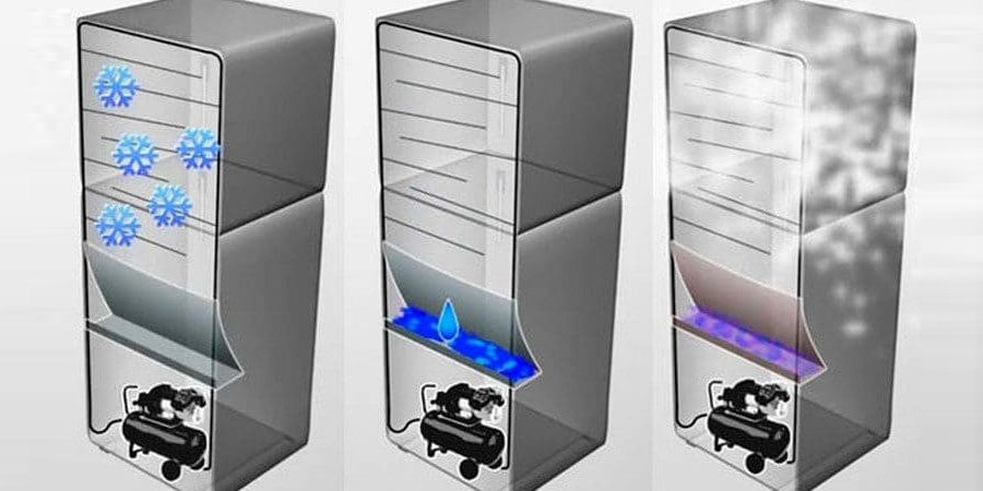 Устройство капельной системы размораживания в холодильнике
