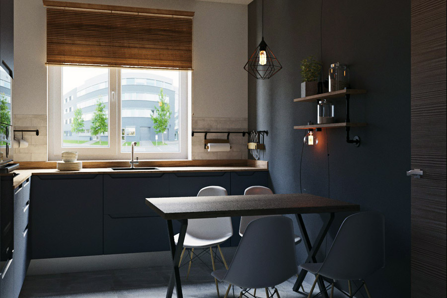 Варіант обідньої зони на кухні у хрущовці