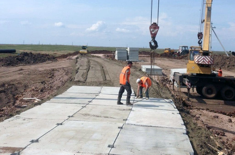 Процесс строительства временных дорог