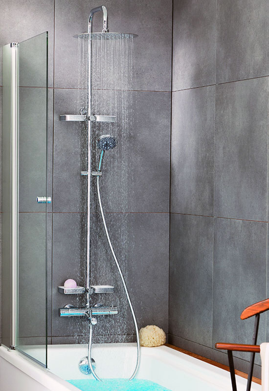 Пример душевой системы с изливом