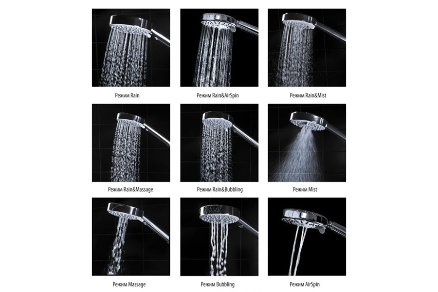 Режими подачі води в душових лійках