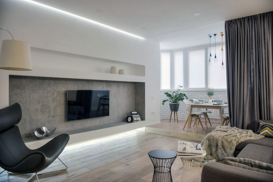 Відділення простору в кімнаті за допомогою порога