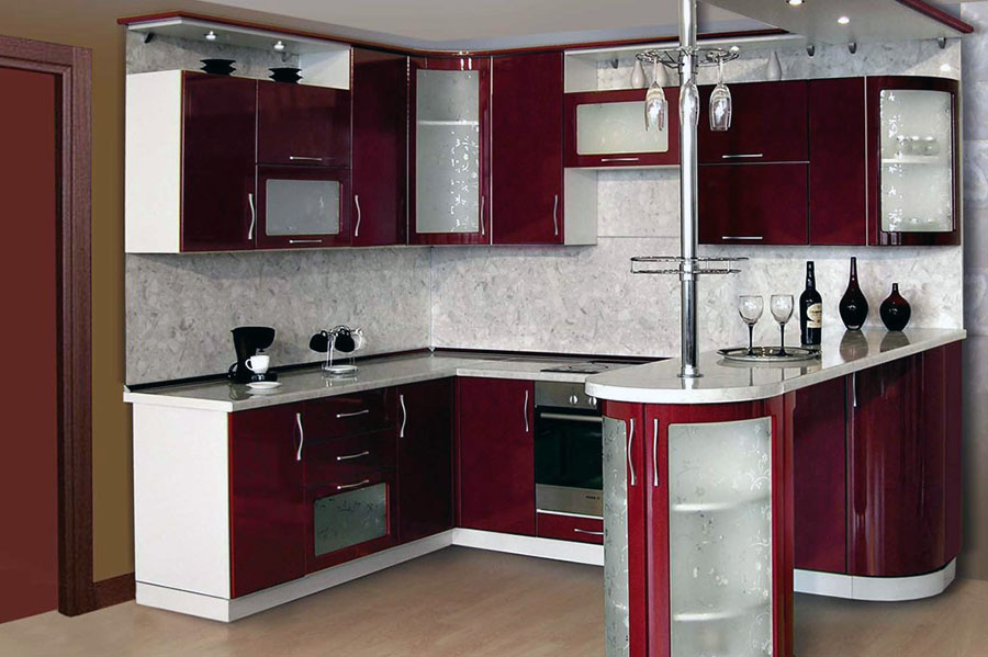 П-подібне планування барної стійки на кухні