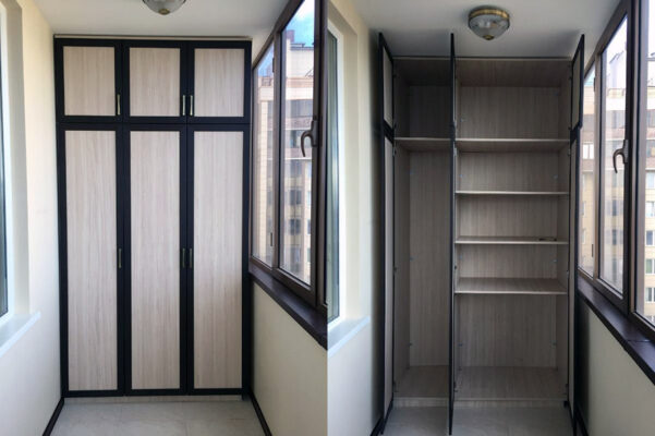 Шафа на балконі – стильні системи зберігання речей