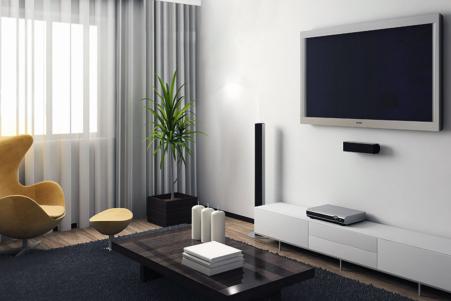 Сучасний дизайн гарного світлого залу