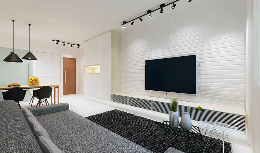 Ідеї оформлення стін у світлому залі