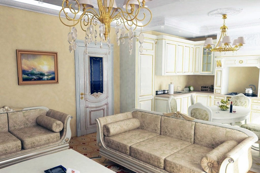 Як облаштувати вітальню в світлому класичному стилі