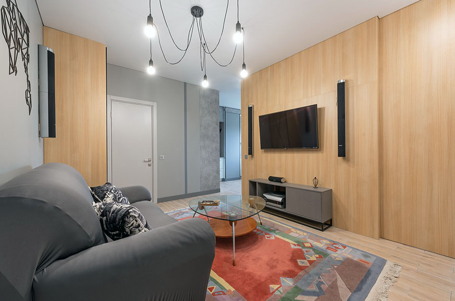 Декілька джерел освітлення для вітальні