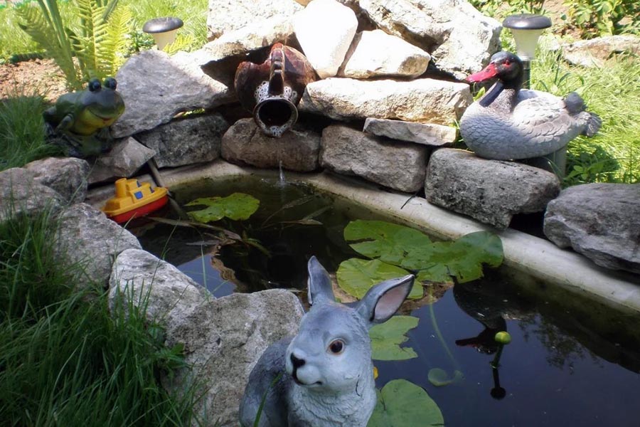 Оформлення та облаштування ставка з ванни