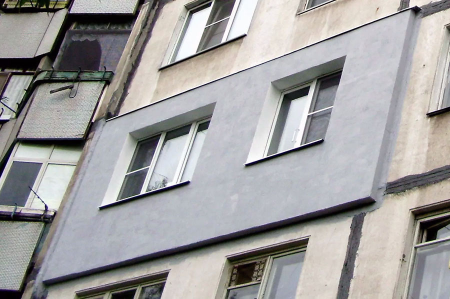 Пример утепления панельного дома пенопластом